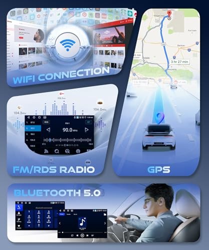 Double DIN Car Stereo Wireless CarPlay Android Auto, 7-INCH IPS Touch Screen