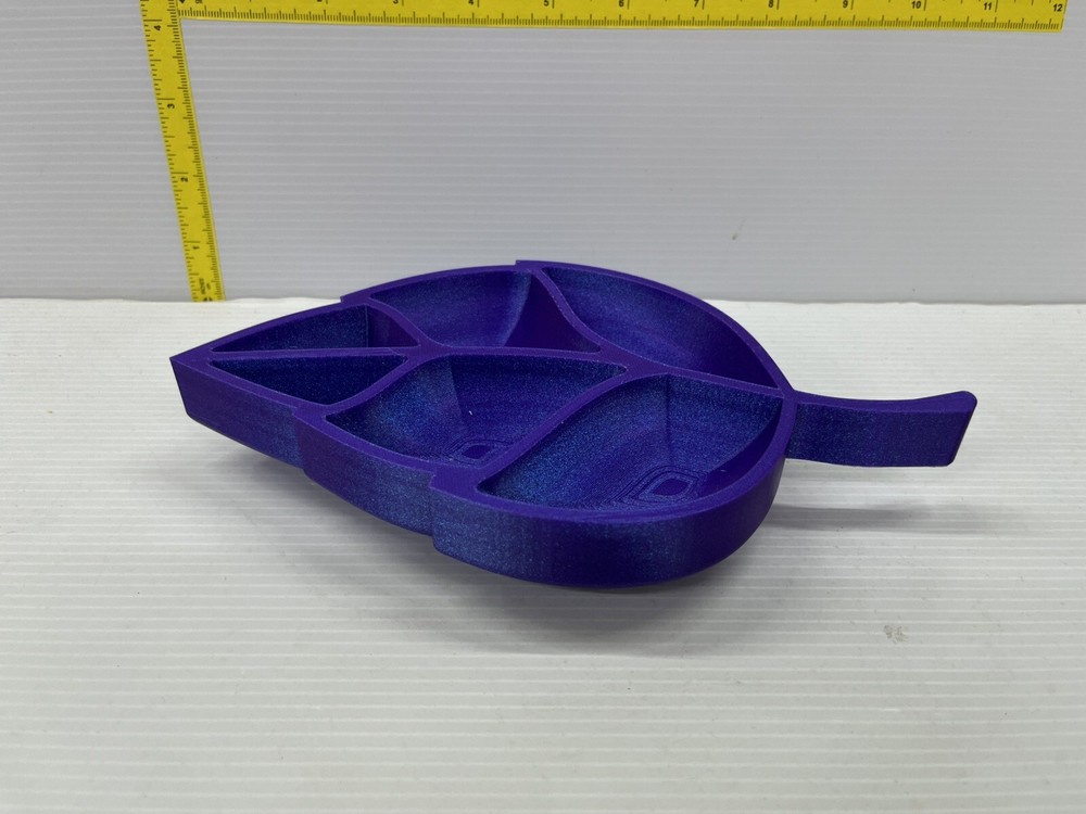 Leaf Shaped Candy/Trinket Dish 8.5”s Royal Purple