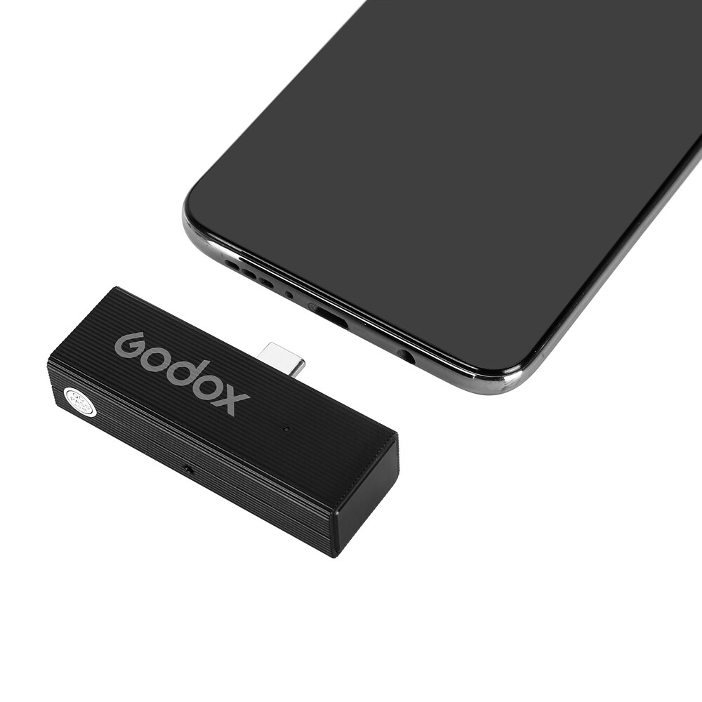 US Godox MoveLink Mini LT Kit2 2*Transmitter+1*Receiver Set Microphone fr iPhone
