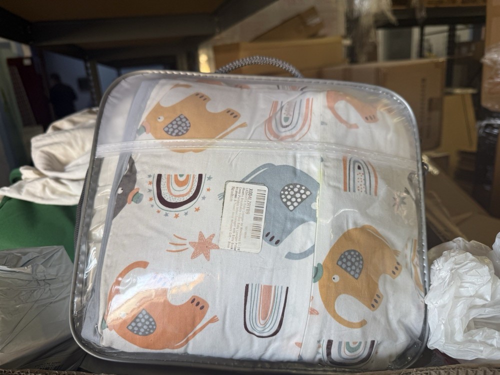 Elephant Baby Lounger Bedding Set Multicolor Nursery Rainbow Design Bedding Sets