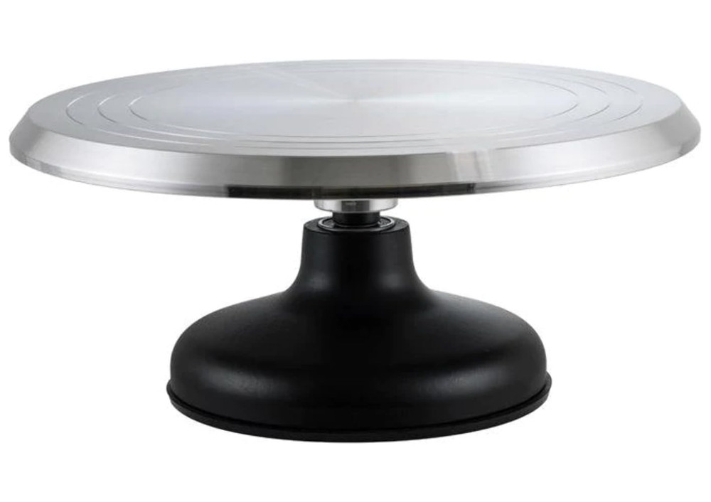 Revolving Cake Decorating Stand, 12 Inches, Silver