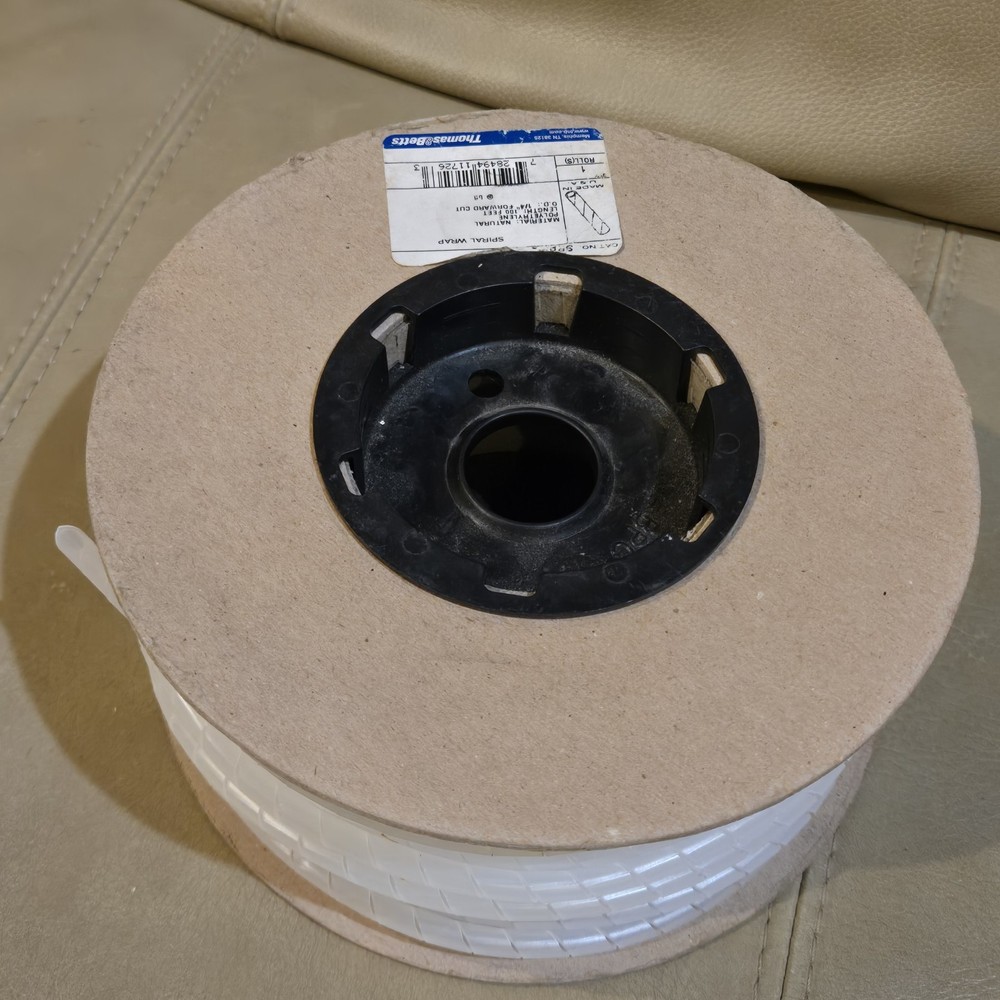 THOMAS & BETTS Clear Spiral Wrap SRPE-250F-9-C - 100 Ft Roll
