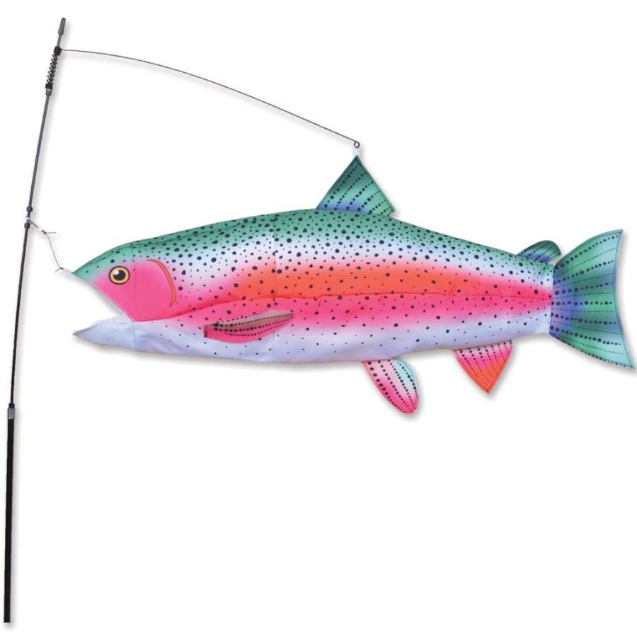 Rainbow Trout Swimming Fish Wind Sock 30"