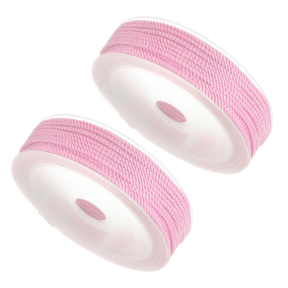2pcs Nylon Thread 2mm 13m String for DIY Craft Pink