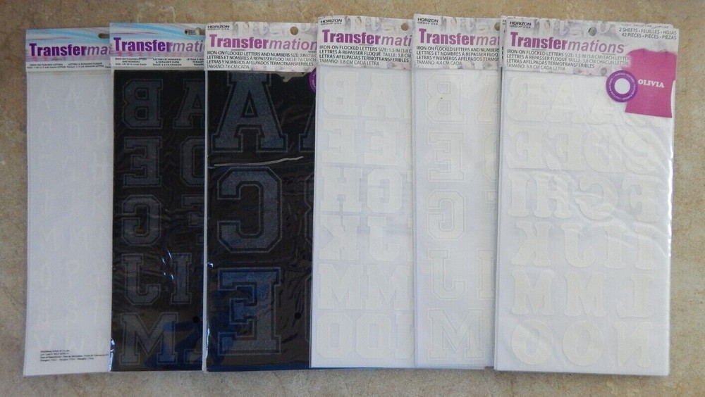 New Horizon Transfermations Iron-On Applique Letters