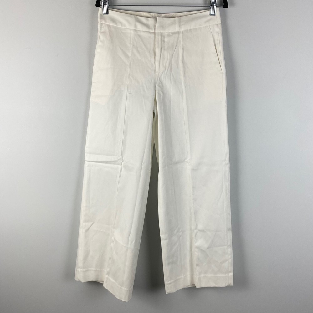 Everlane The Wide Leg Structure Pants Womens 2 Bone White