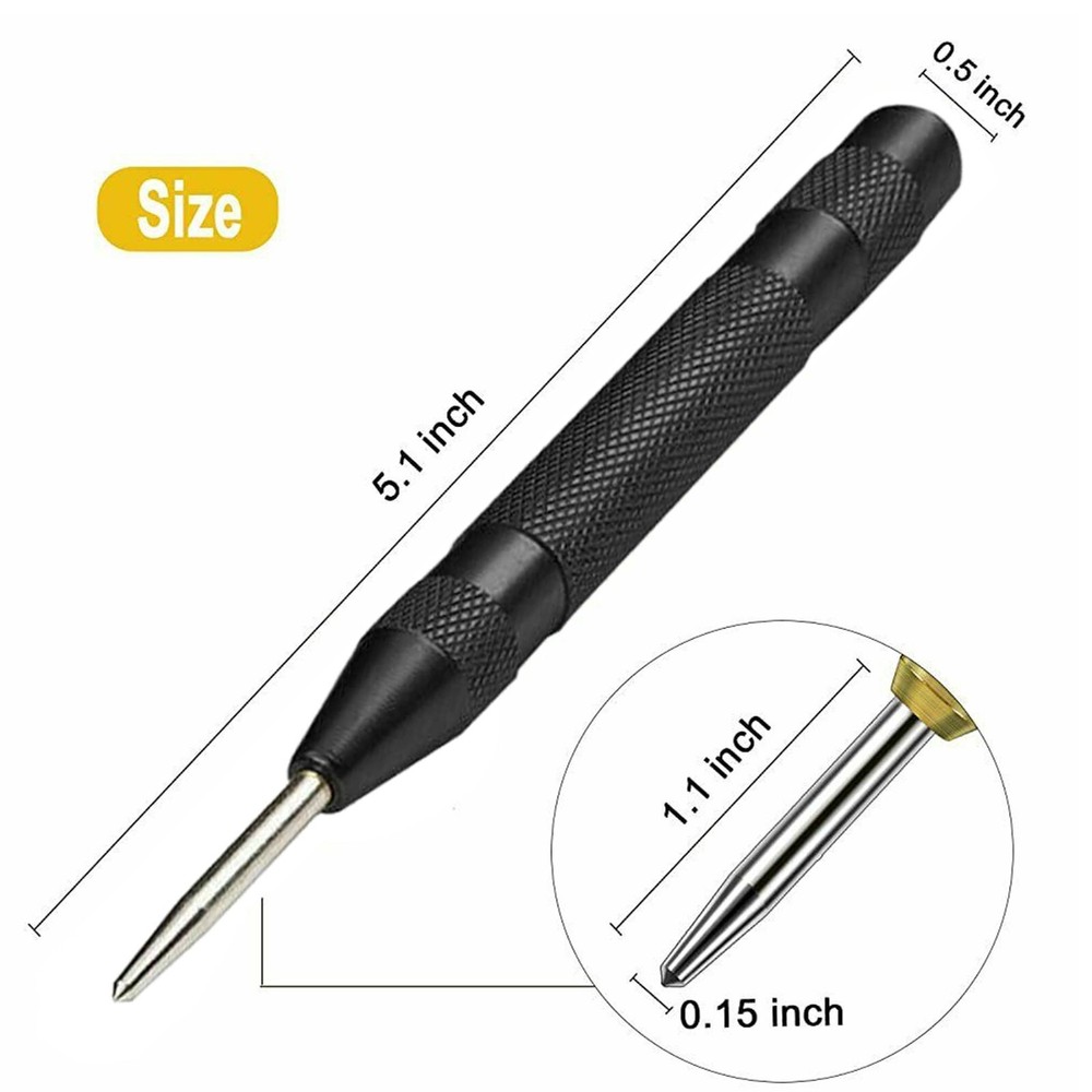 Automatic Center Punch Strikes Surface Hammer Spring Loaded Window Breaker