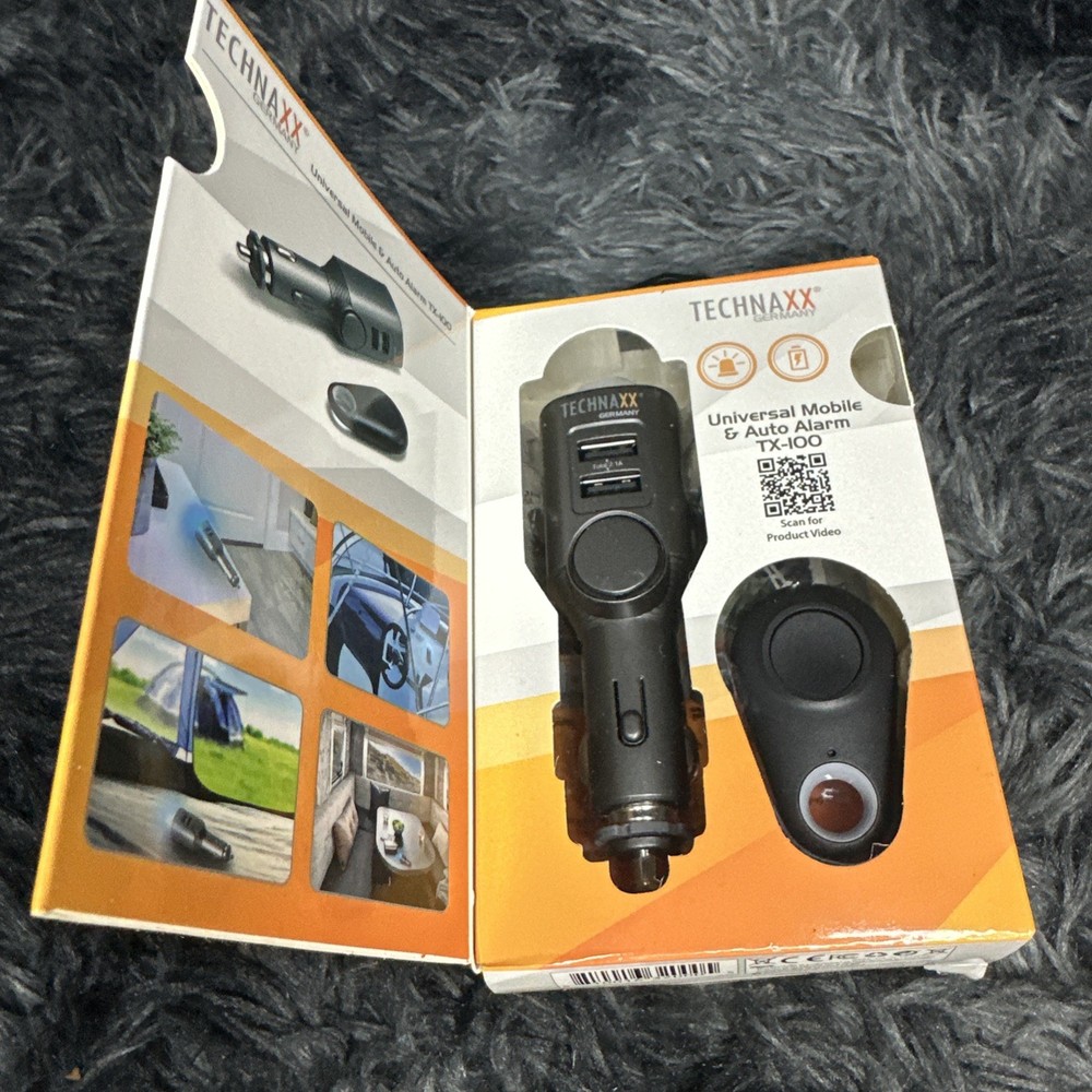 Technaxx TX-100 Car Alarm with Charging Function and PIR Motion Sensor