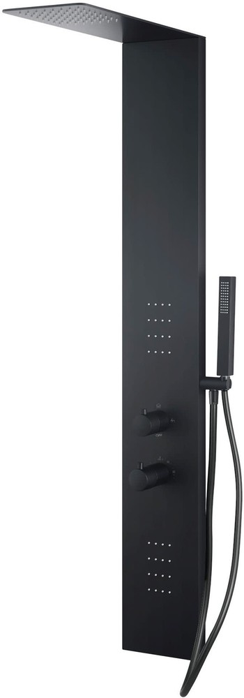 Anzzi SP-AZ079 Collines Thermostatic Shower Panel - Black