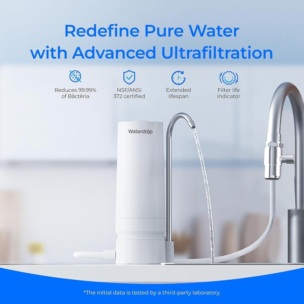 Waterdrop Countertop Water Filter, Filter Life Reminder,4000 Gallons,WD-CTF-07