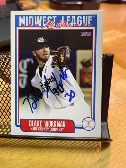 Blake Workman Signed Autographed 2019 MWL All-Star Set Card Cougars Diamondbacks