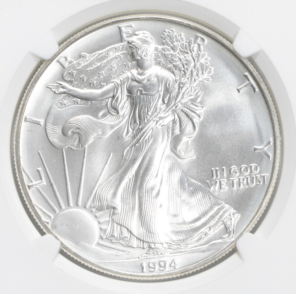 MS69 1994 American Silver Eagle NGC Brown Label