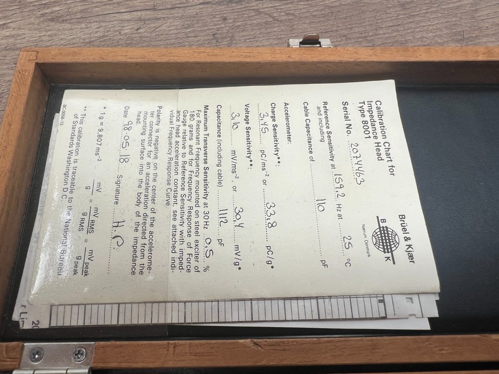 Bruel & Kjaer Impedance Head Type 8001