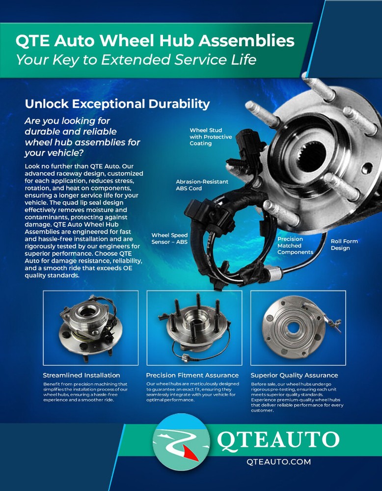 Front Wheel Hub Bearing Assembly For 2017-2024 Tesla Model 3
