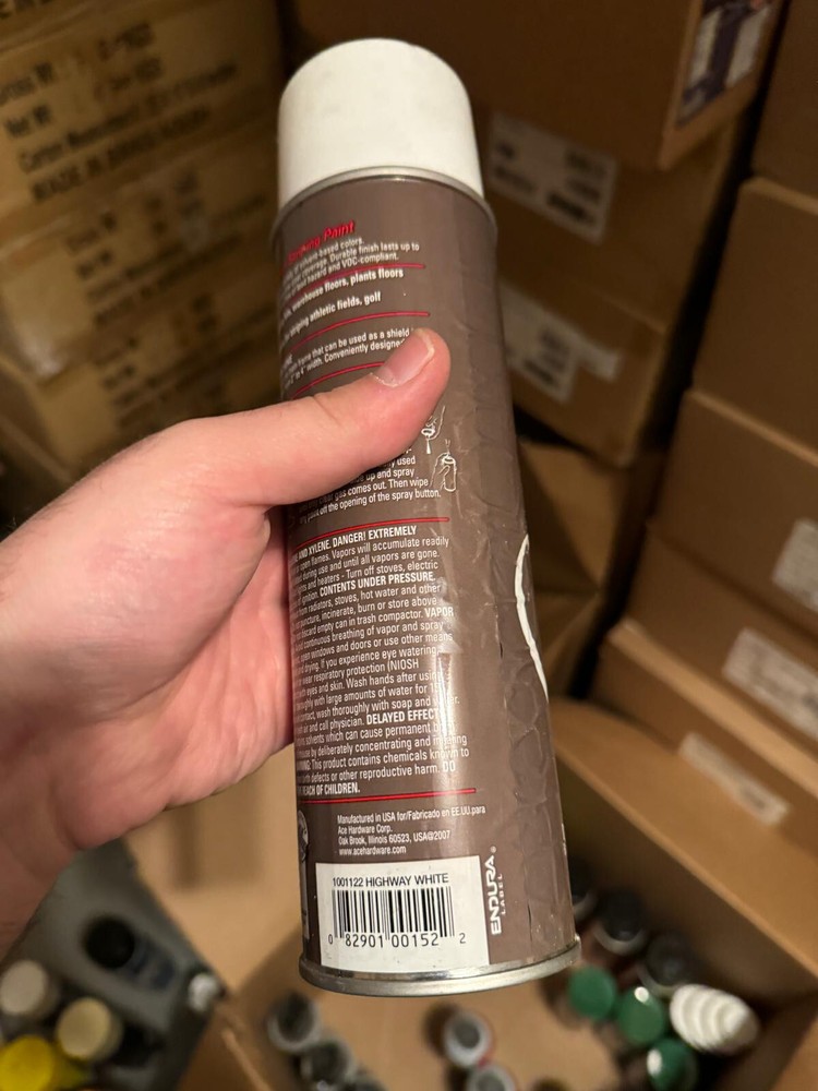 Ace Striper White Solvent-Based Striping Paint Spray 18 oz.
