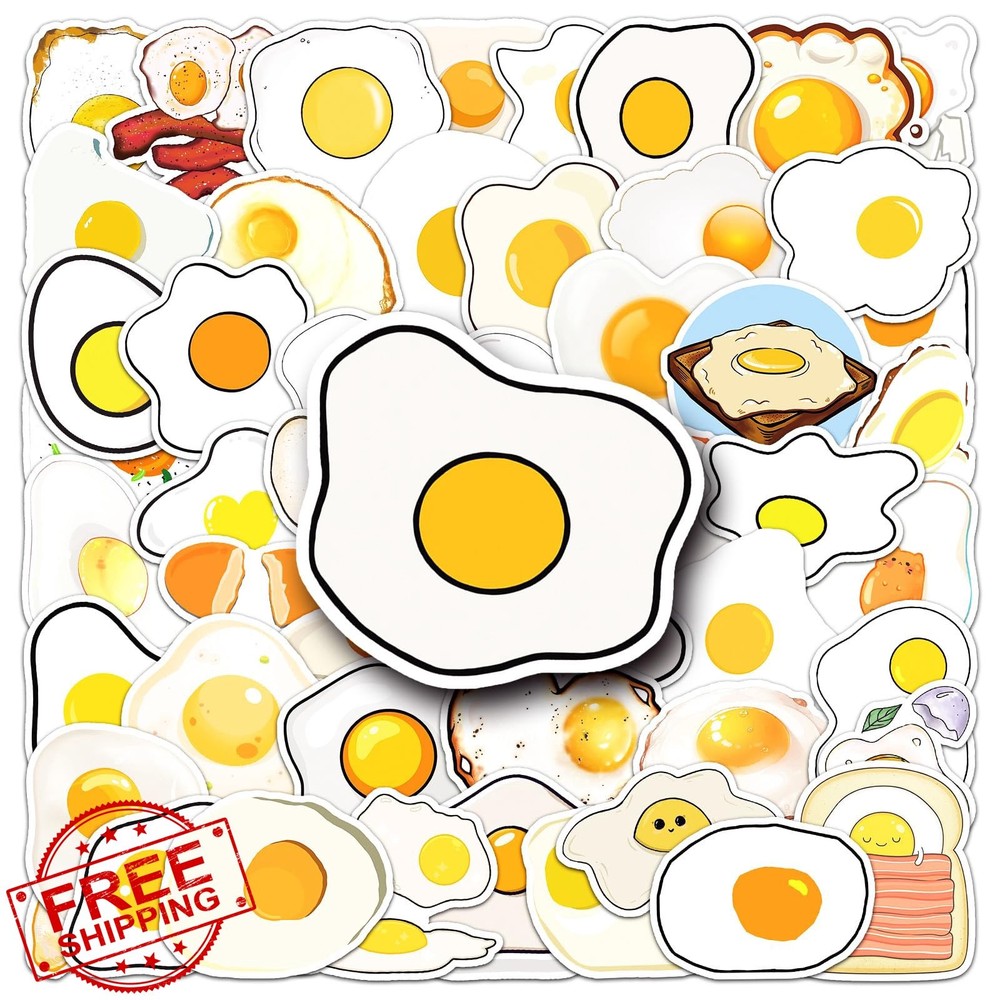50pcs Fried Egg Stickers Kitchen Decor