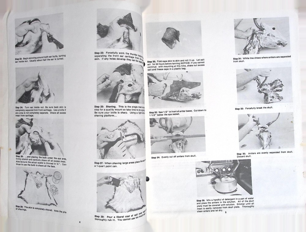1983 Authentic Taxidermy Systems Deerhead Mounting Kit Instructions Guide