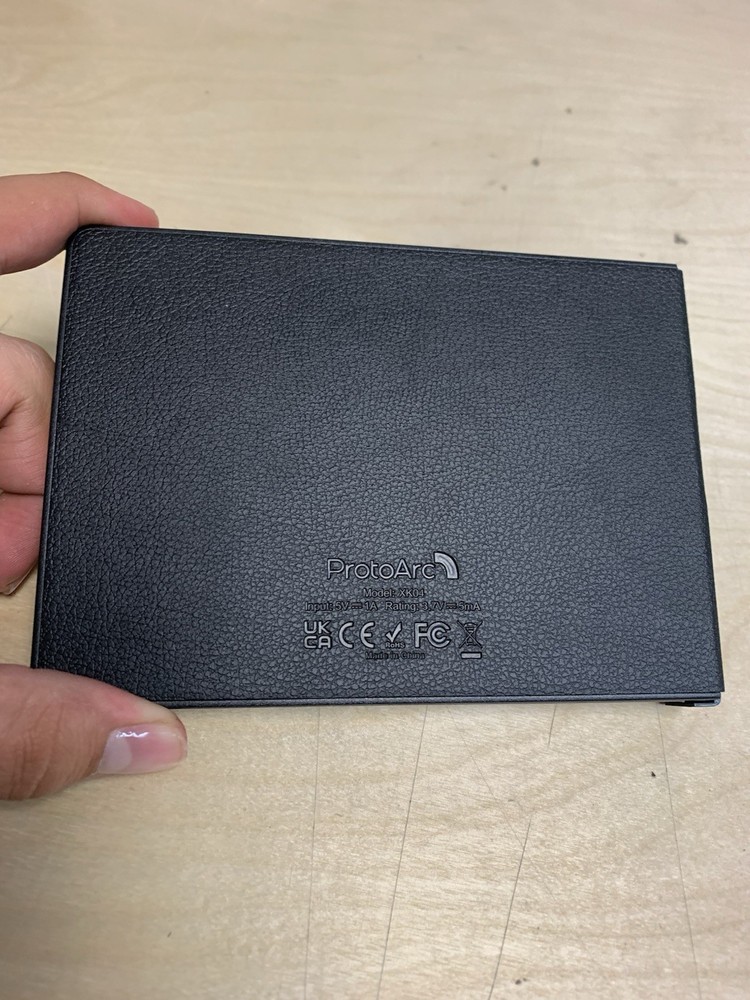 ProtoArc Foldable Compact Bluetooth Keyboard with Phone Holder, Black XK04