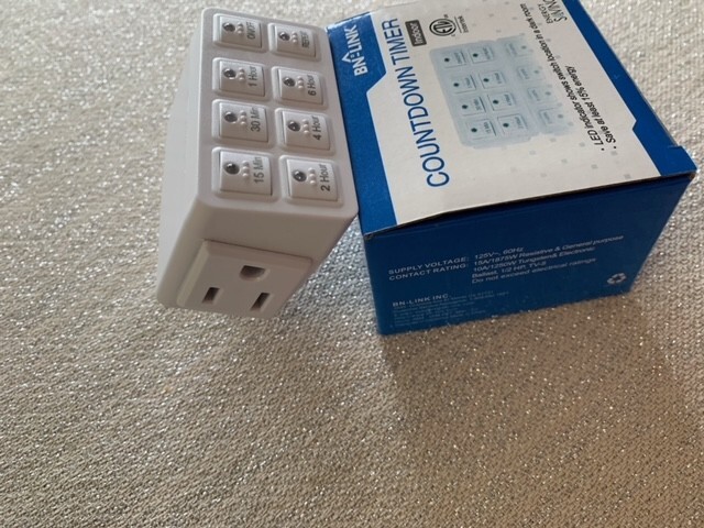 BN LINK SMART COUNT DOWN TIMER 120 VOLT 15 AMP INDOOR WALL TIMER