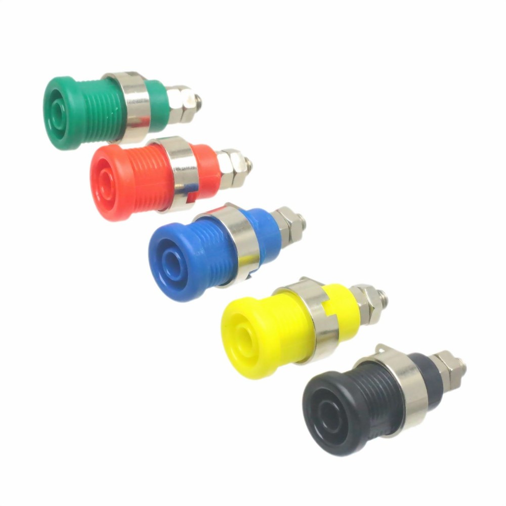 5pcs/set Connector 4mm Banana Binding Post socket Screw mount Oscilloscope test