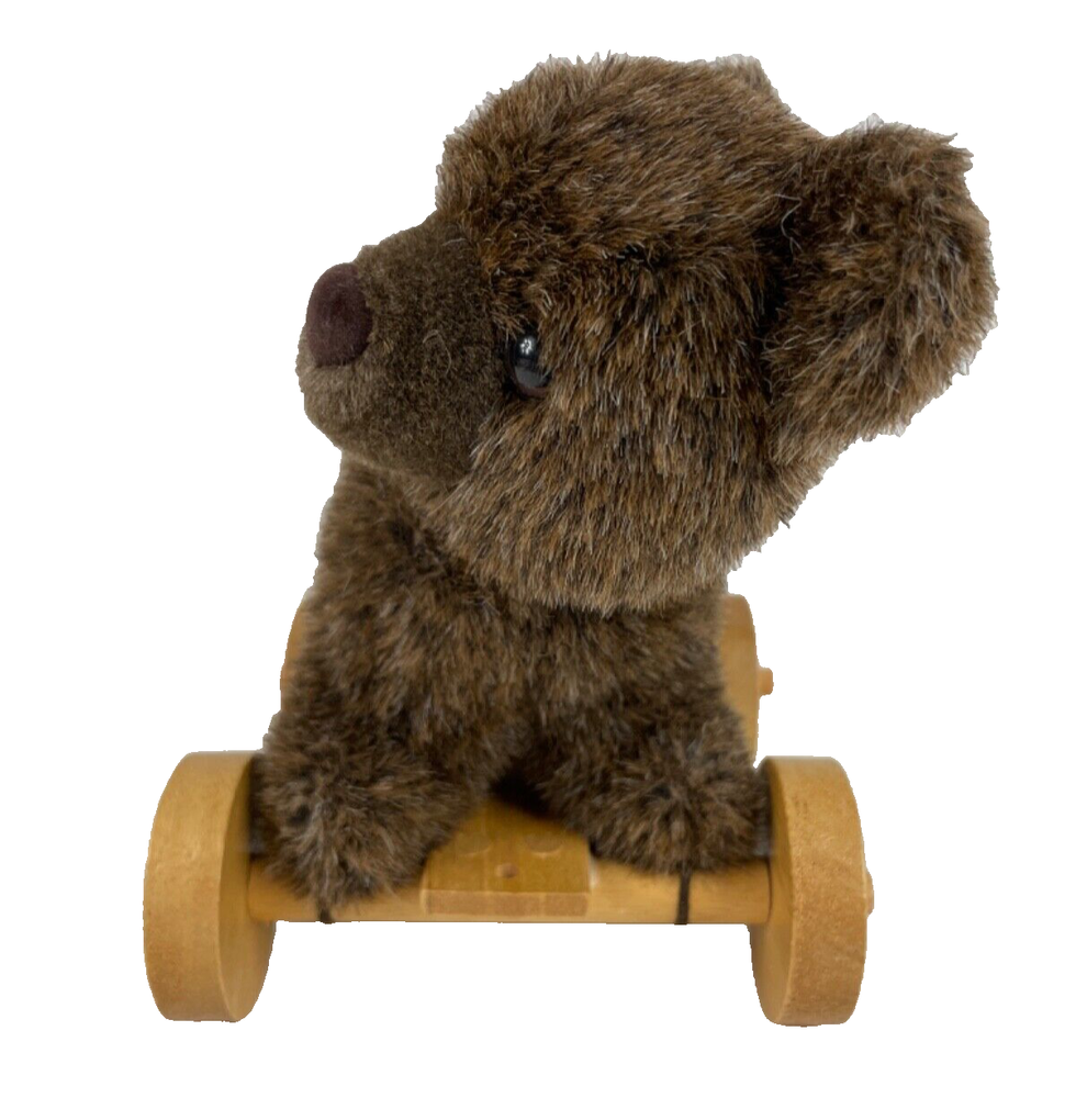 Applause Bear on Wheels Pull Toy
