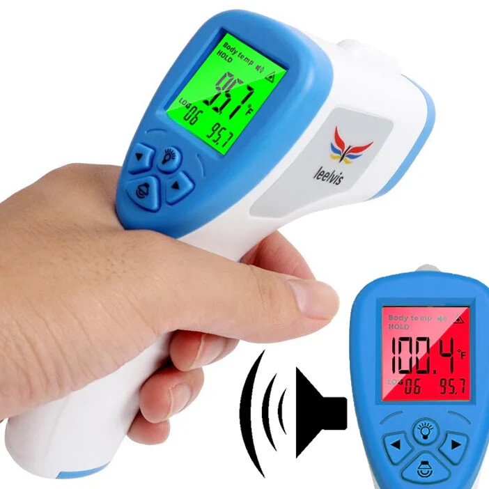 Contactless Digital Forehead Thermometer, Fast Reading, Backlit Display 2 Pack