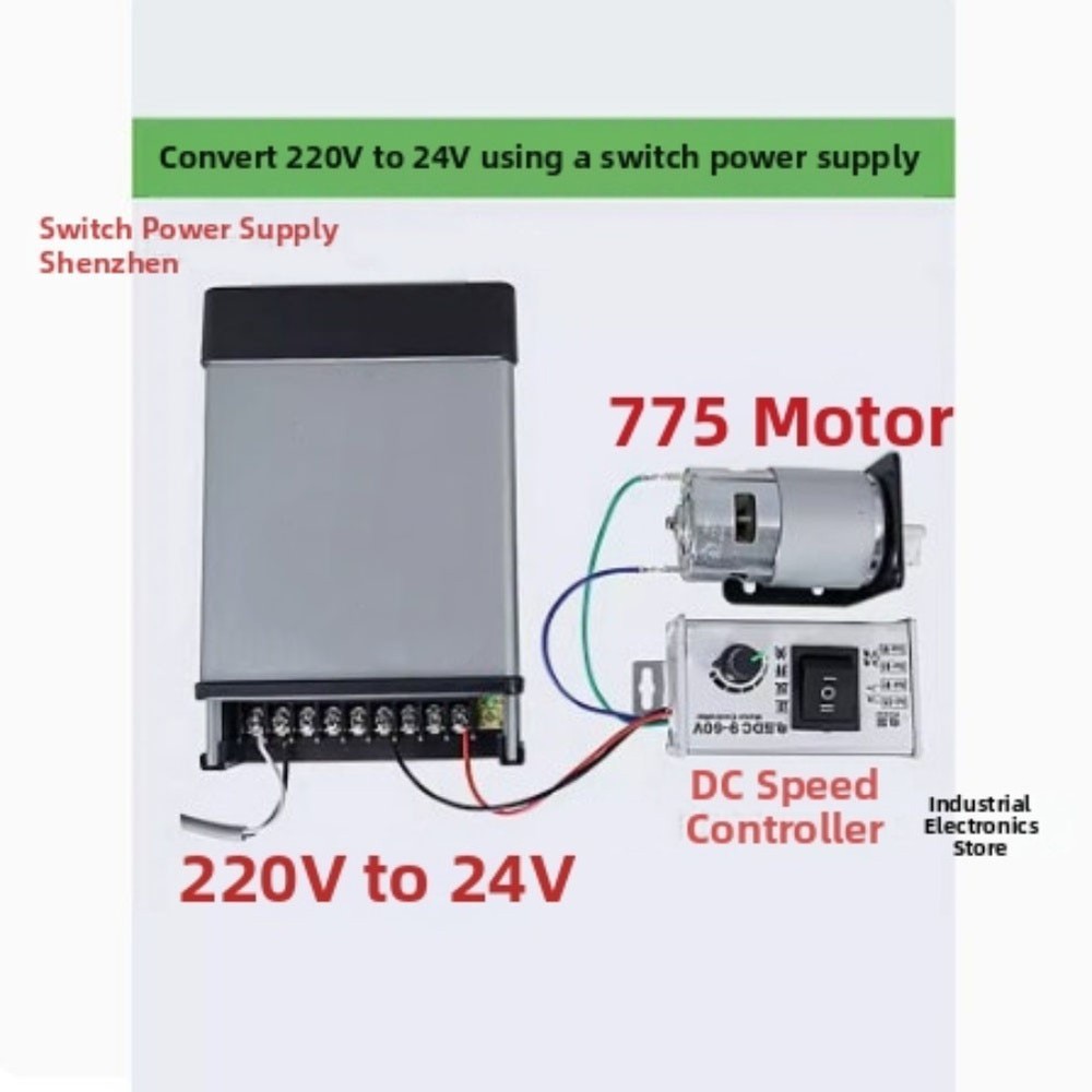 DC Motor Speed Controller 1000W with Forward Reverse 9V 60V Voltage Range