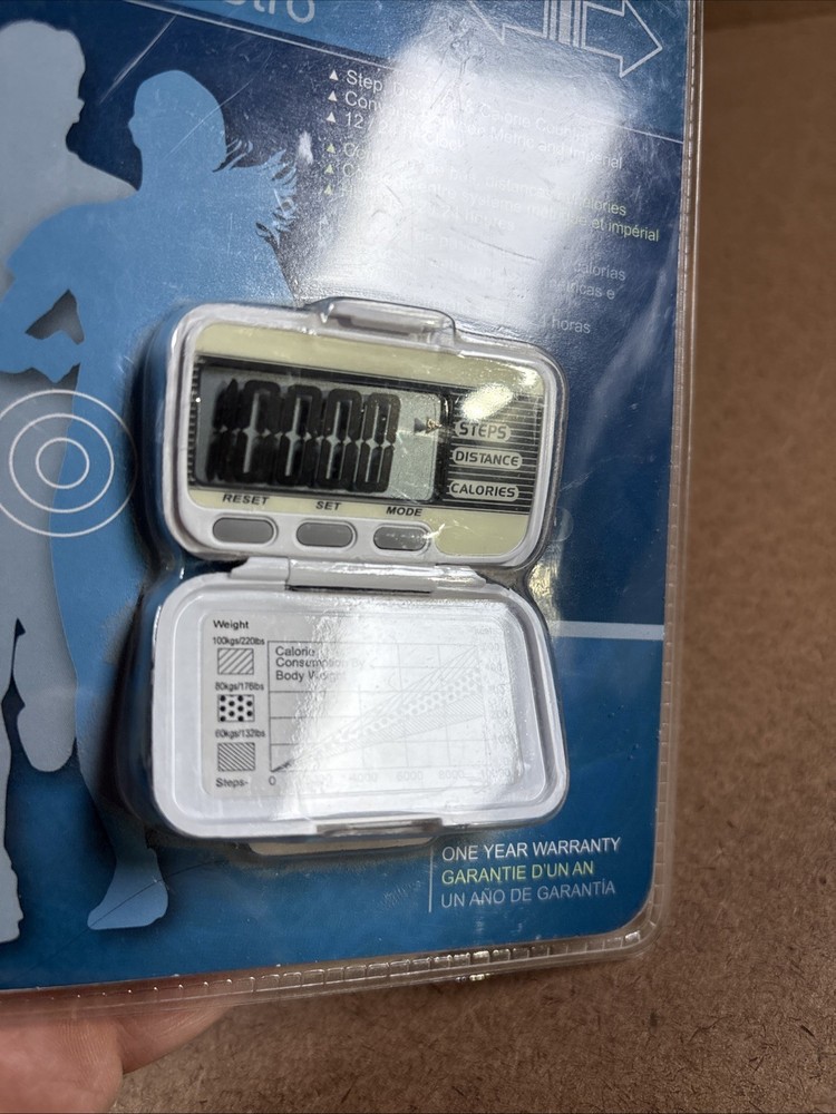 Life Source XL15 Pedometer Step Distance & Calorie Counter 12 / 24 Hour Clock