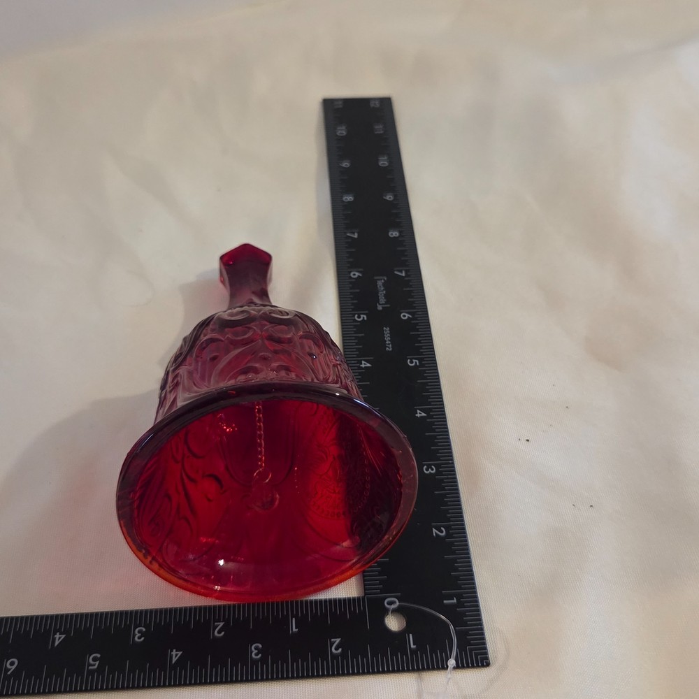 Vtg L.E. Smith Ruby Red 40th Anniversary Bell 6 1/4"