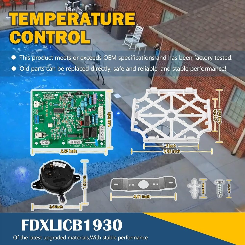 For FDXLICB1930 Hayward Heater Integrated Control Board Replacement Kit