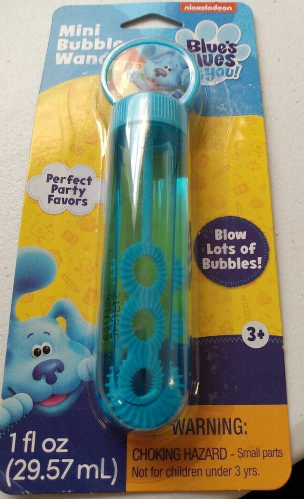 Nickelodeon Blue Clues Mini Bubble Wand New