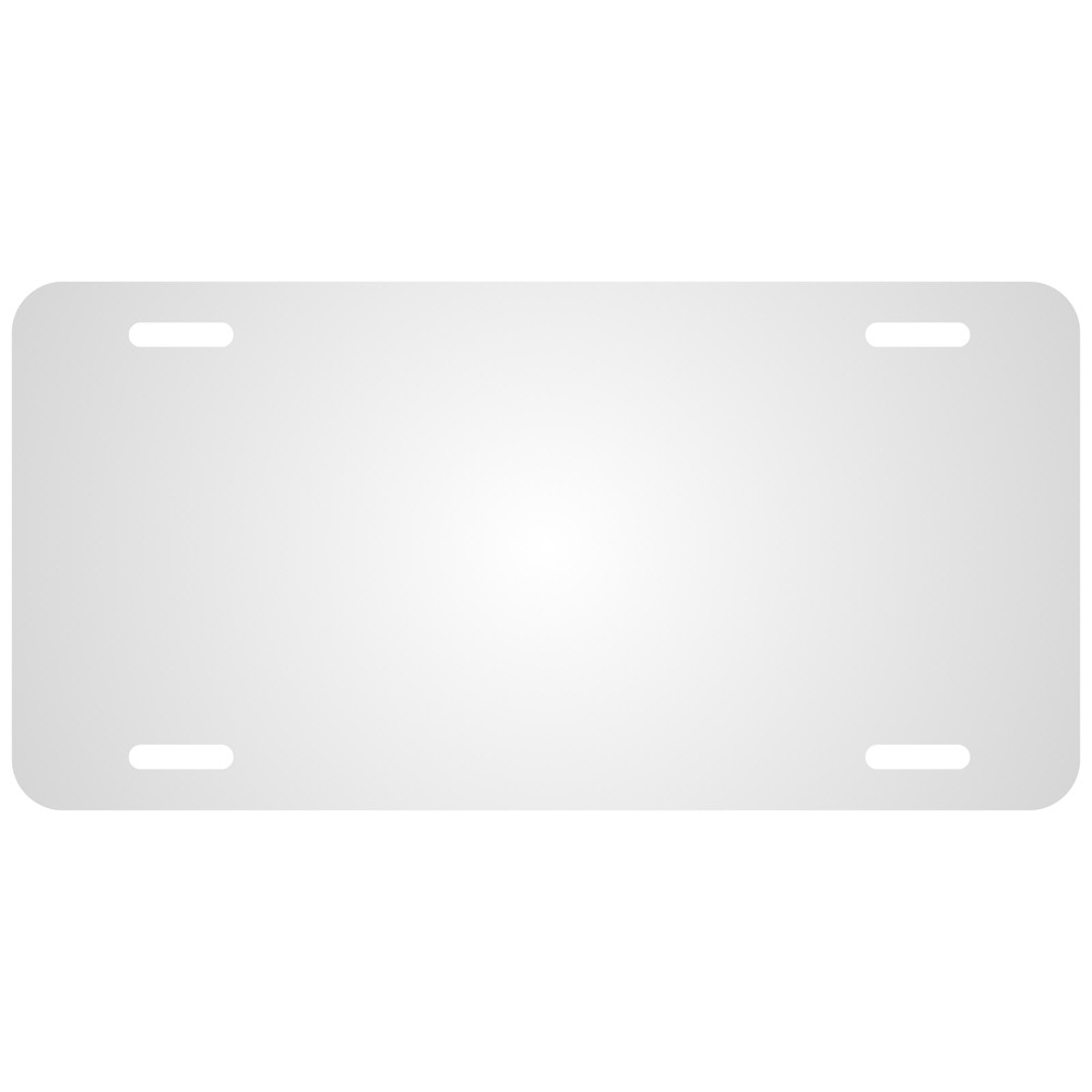 (1) BLANK "BLACK" ALUMINUM LICENSE PLATE 6"x12"