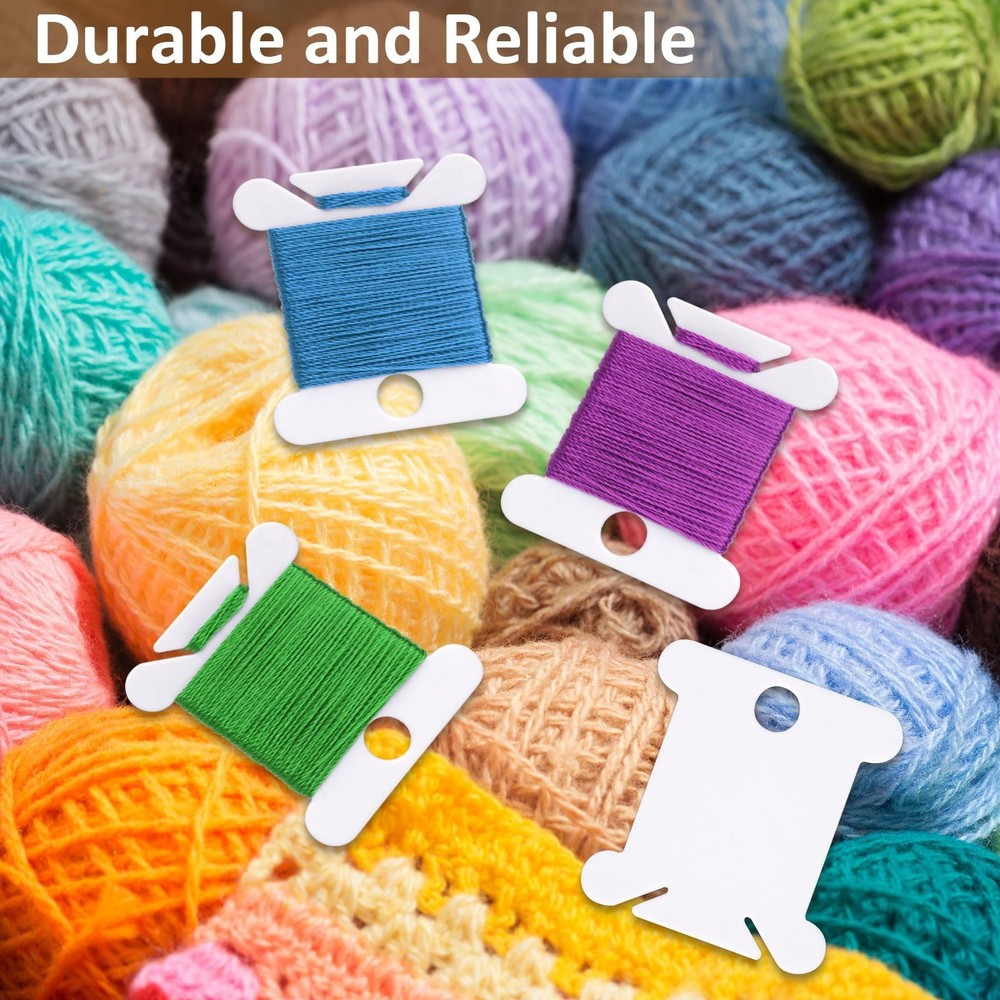 200PCS Embroidery Floss Bobbins Plastic Thread Organizer Sewing Storage