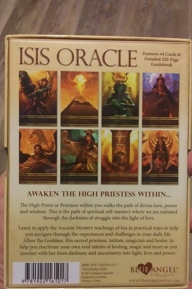 Isis Oracle Deck and Book Set Goddess Cards