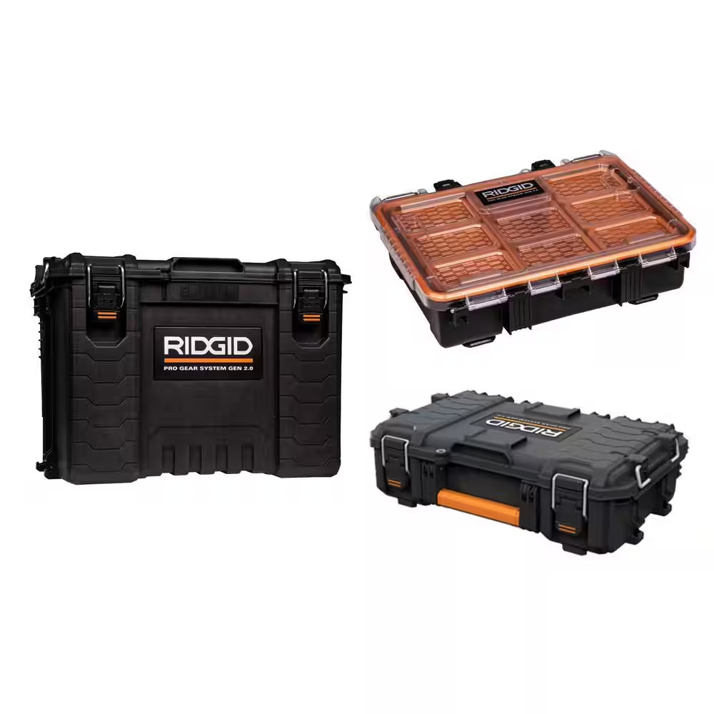 Pro Gear System Gen 2.0 Stackable XL Tool Box, Durable Power Tool Case, and Comp