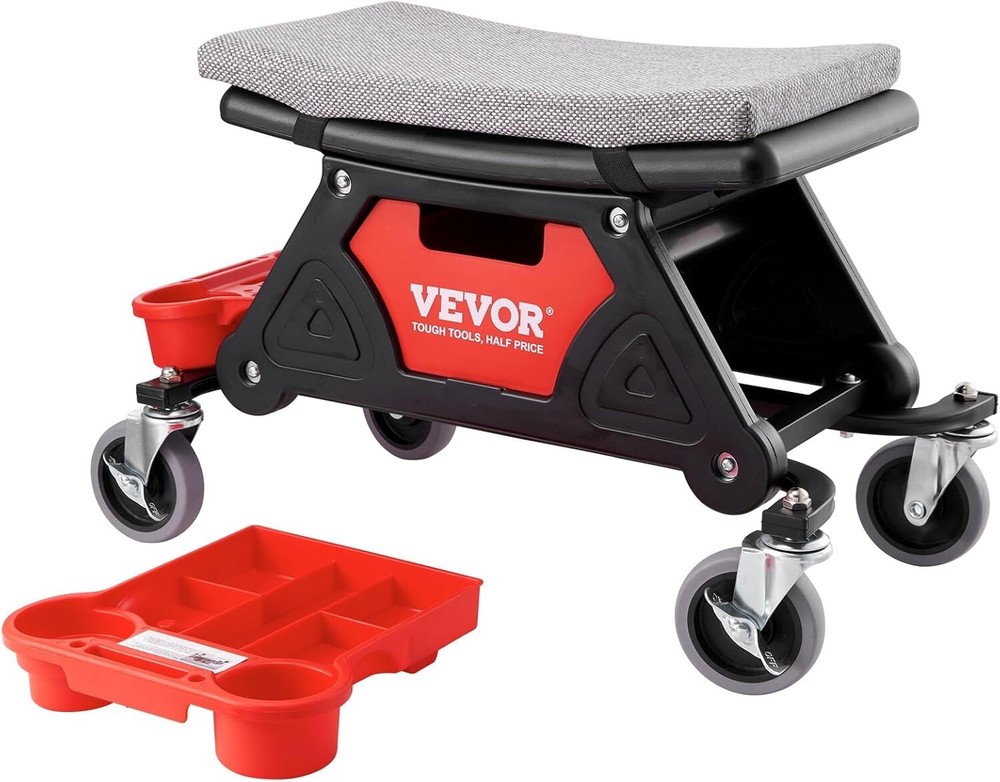 VEVOR Mechanic Stool 300 LBS Capacity Garage Stool