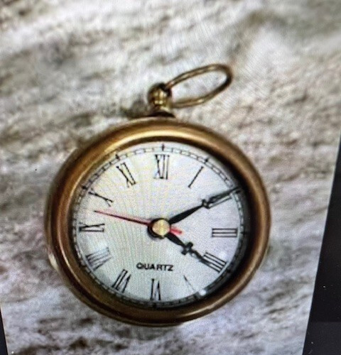 Vintage Heavy Brass Quartz Clock India Works