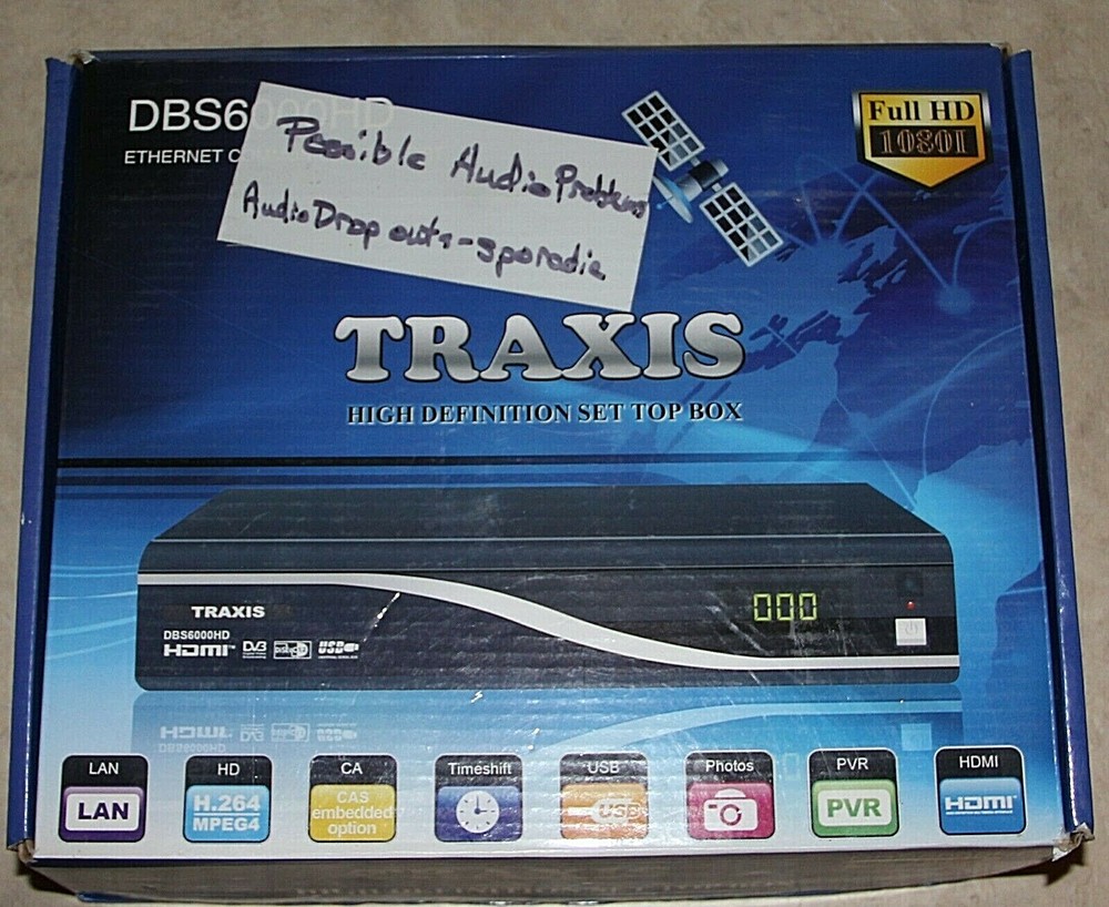 Traxis dbs6000 Satellite Receiver High Definition Set Top Box