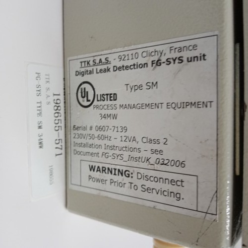 TTK S.A.S FG-SYS Leak detection 34MW Type SM