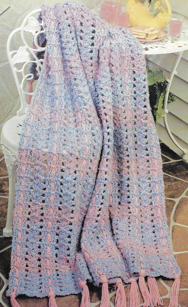 Ribbons & Shells Afghan crochet pattern instructions