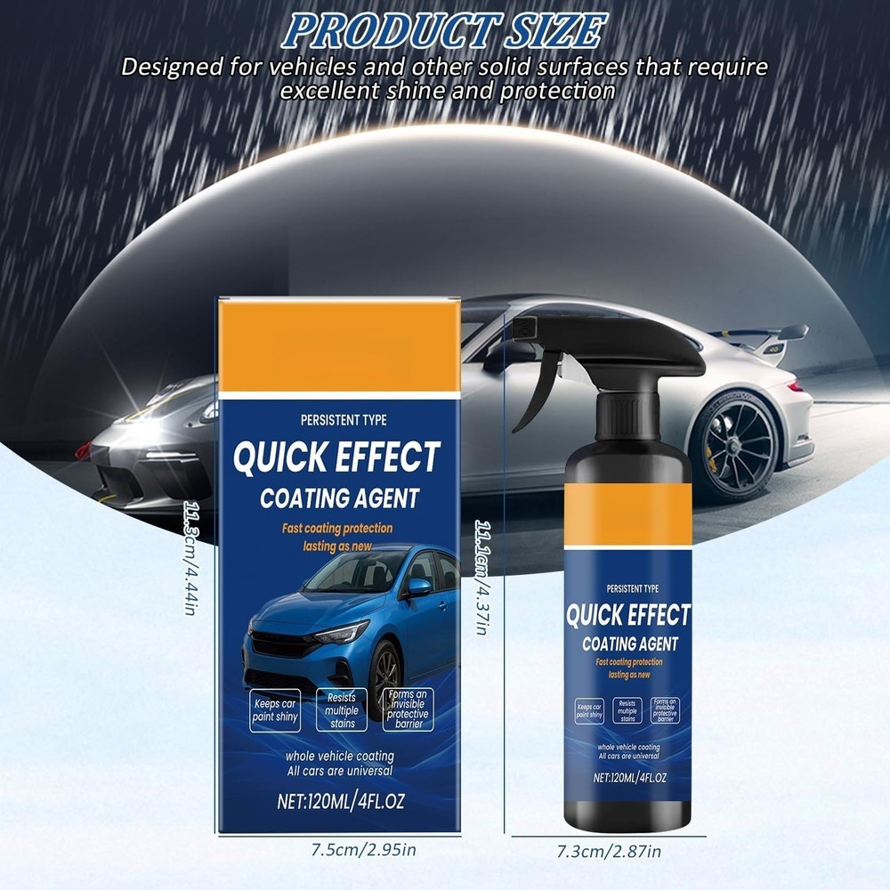Advanced Car Quick-Acting Coating Agent Spray, Car Coating Spray, Quick Effect..