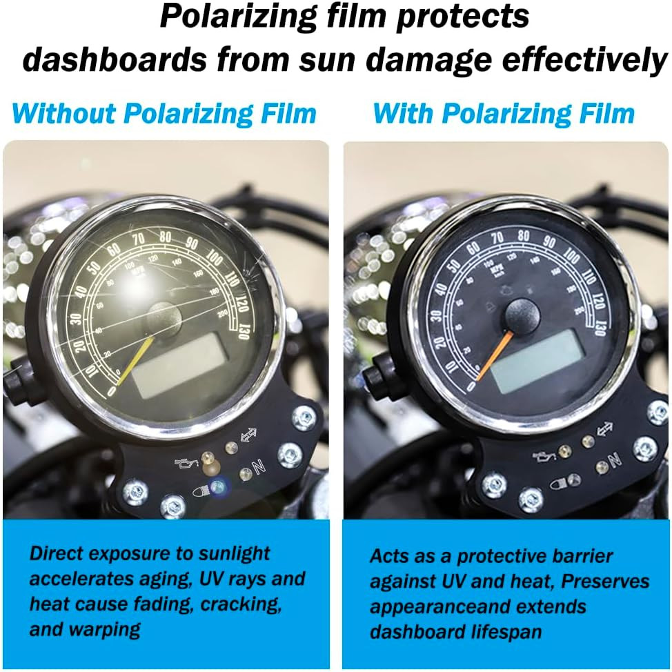 Polarized Filter Film Adhesive Sheets for Dashboard Display LCD Watch Screen 2Pc