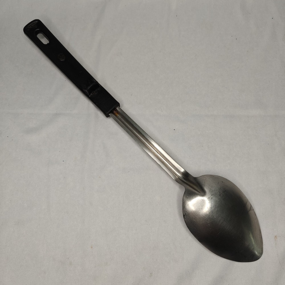 14.5" Commercial Restaurant Stainless Solid Spoon w/Plastic Handle