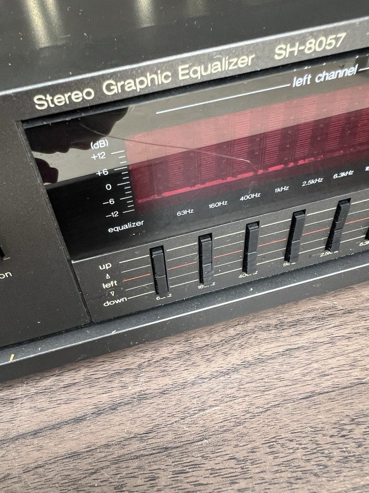 Vintage Technics Stereo Graphic Equalizer SH-8057 Spectrum Analyzer Rare WORKING