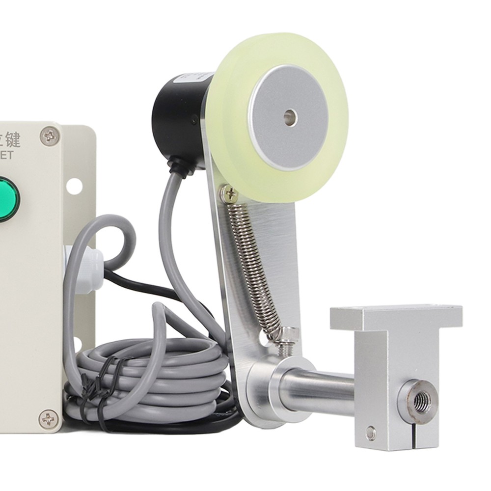 Digital Yard Counter With Spring Bracket 6Digits Roller Cable Wheel Length Meter