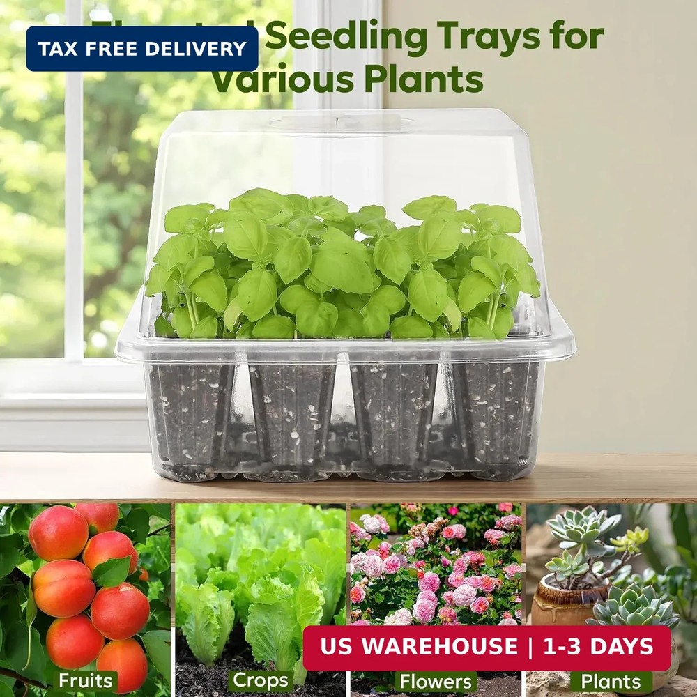 MIXC Seed Starter Kit with Grow Light, Elevated Seedling Tray Kit with Adjustabl