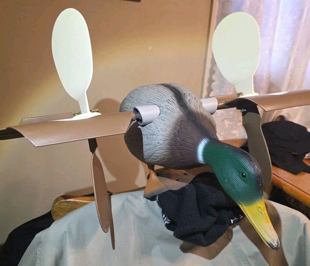 Rare Vintage Wind Driven Mallard Mojo Decoy With Unique Wing Array U.S.A. Nice!!