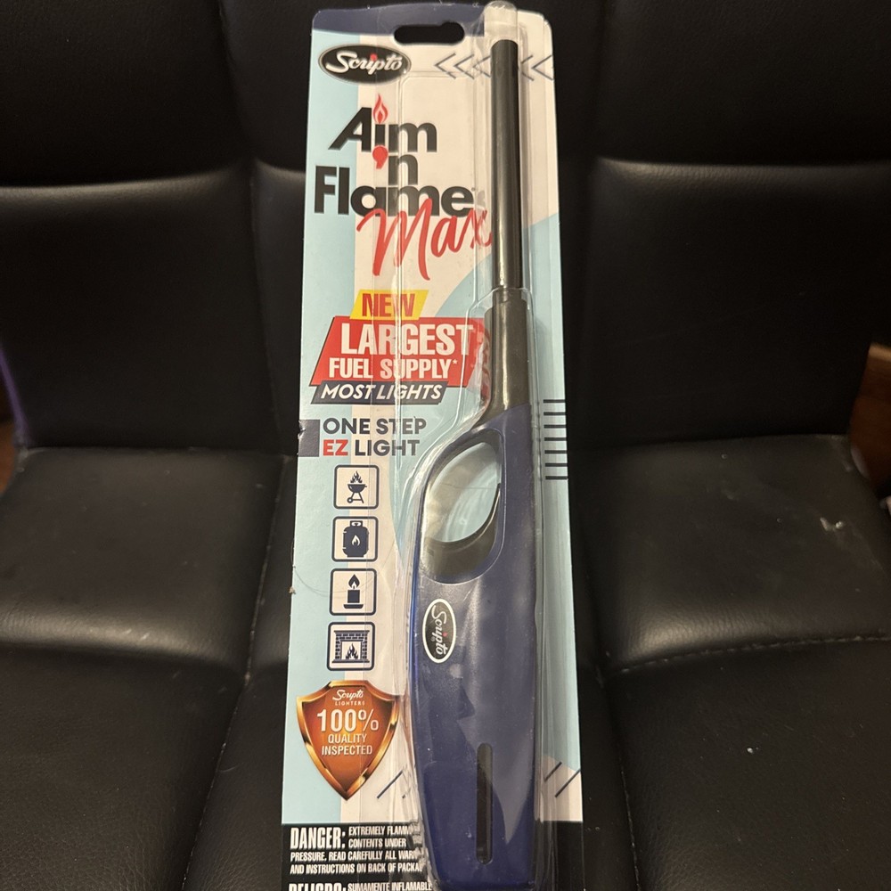 Scripto Multi Purpose, BBQ, Camping, Durable Aim'n Flame II Lighter Assort Color
