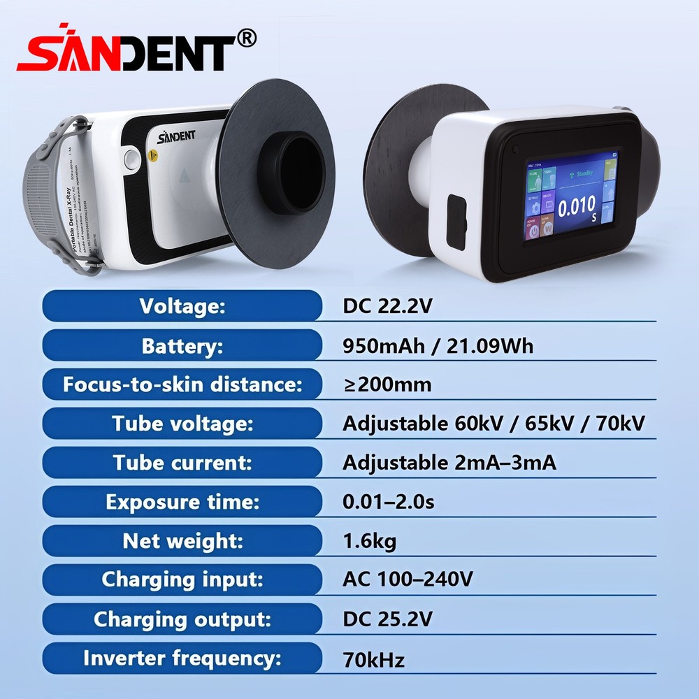 SANDENT X Mobile Unit System Ray Digital Machine High Frequency w/ Shield USA