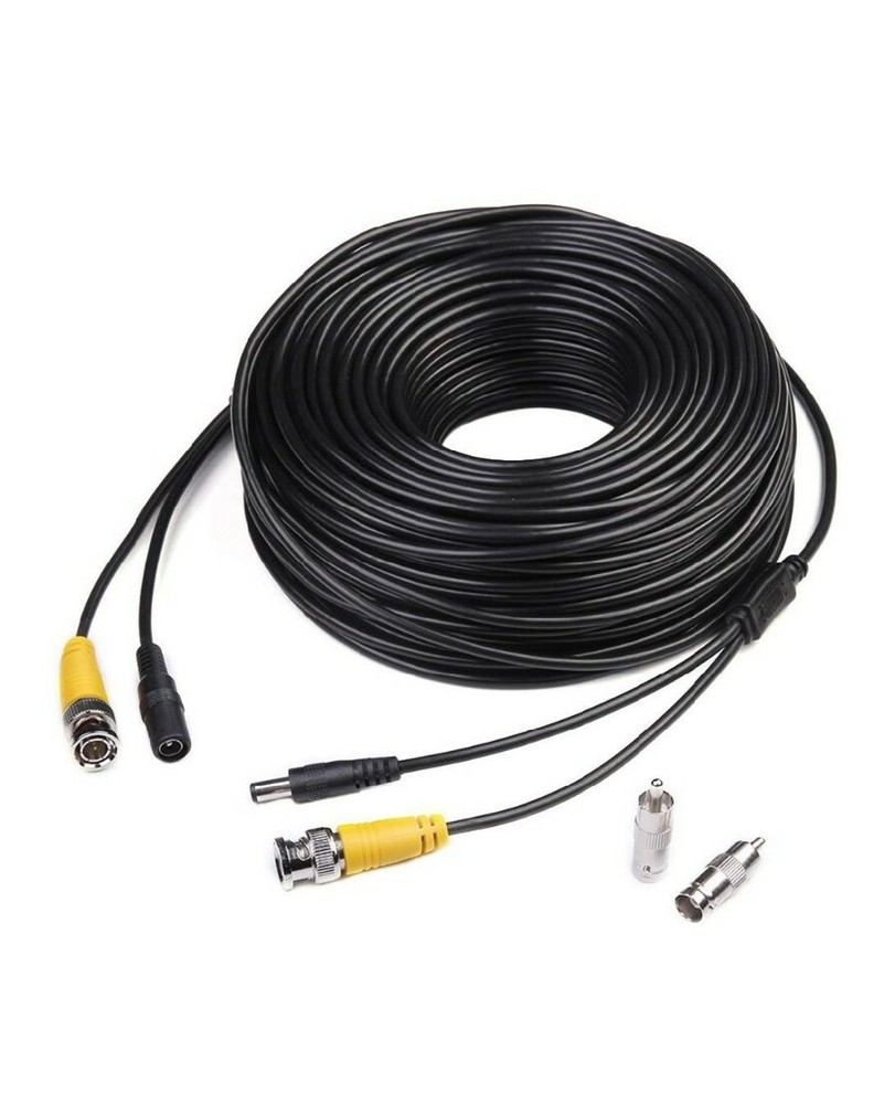150' Video Power Ext Cable Security Surveillance Cam System W/BNC to RCA Adapter